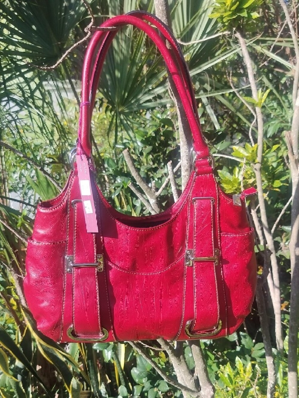 Tosca New Red Leather Shoulder Bag - Picture 2 of 7